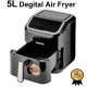 Geepas GAF37527UK 5L Digital Vortex Air Fryer 1600W Black